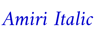 Amiri Italic लिपि
